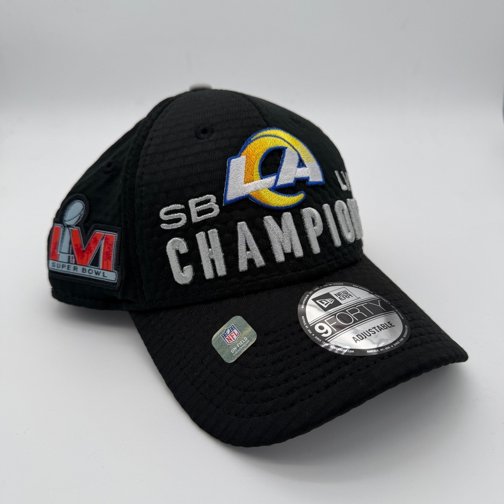 New Era Los Angeles Rams Super Bowl LVI Champions Hat 9FORTY Adjustable Snapback
